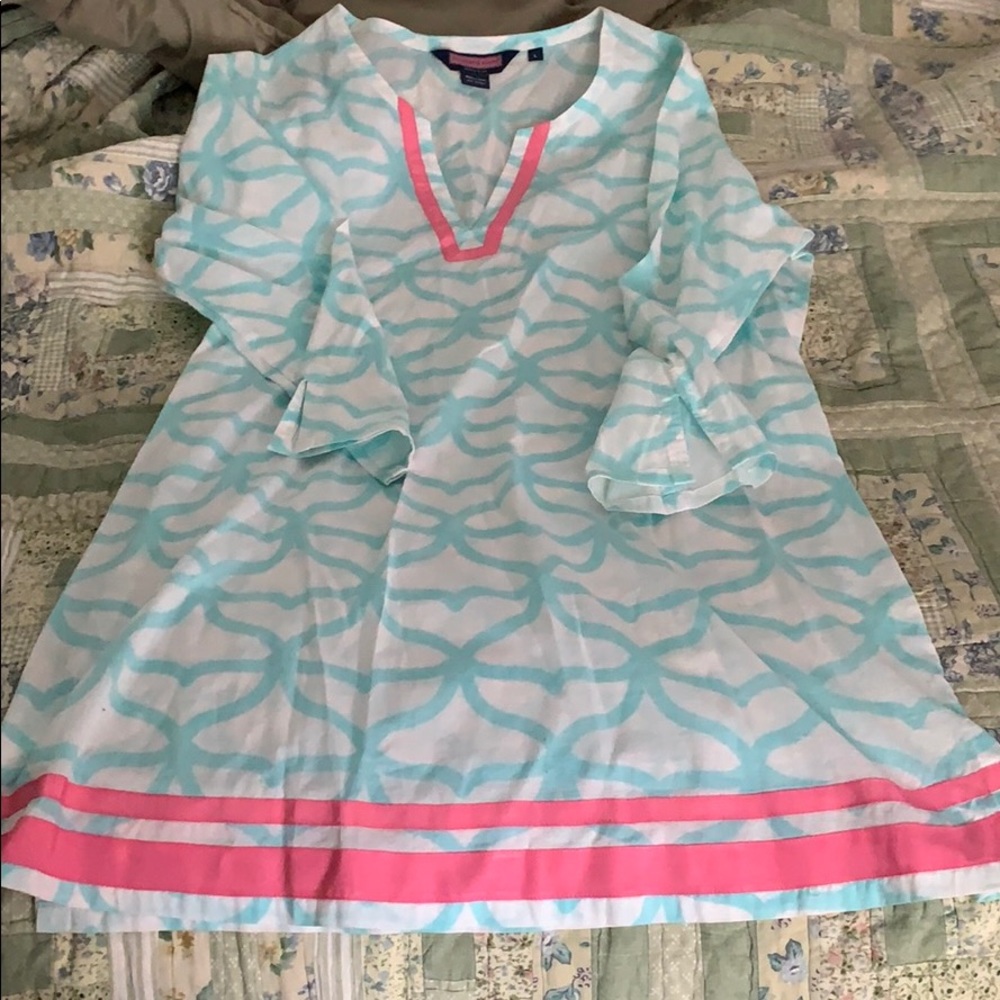 Vineyard Vines Whale Tail Tunic Cover-up/Sarong L